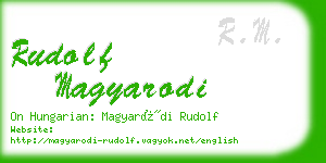 rudolf magyarodi business card